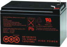 Аккумуляторная батарея HR 1270 W WBR - Напряжение 12 B - 18 Ah Old WBR HR 1270 W фото, купить, цена, магазин